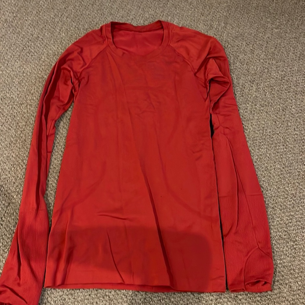 Red lululemon long sleeve